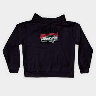 Corvette C6 Z06 JDM Drift Vintage Car Kids Hoodie